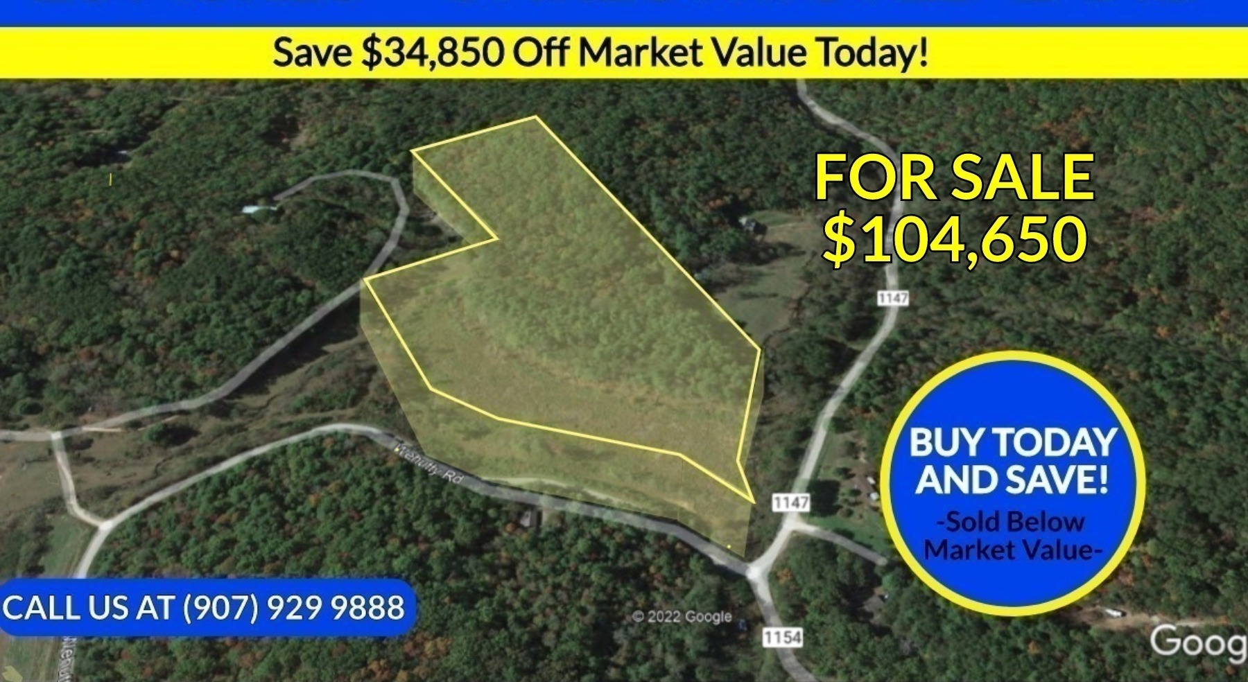 25 Acres VACANT UNRESTRICTED LAND FOR SALE Corner Wehutty Rd